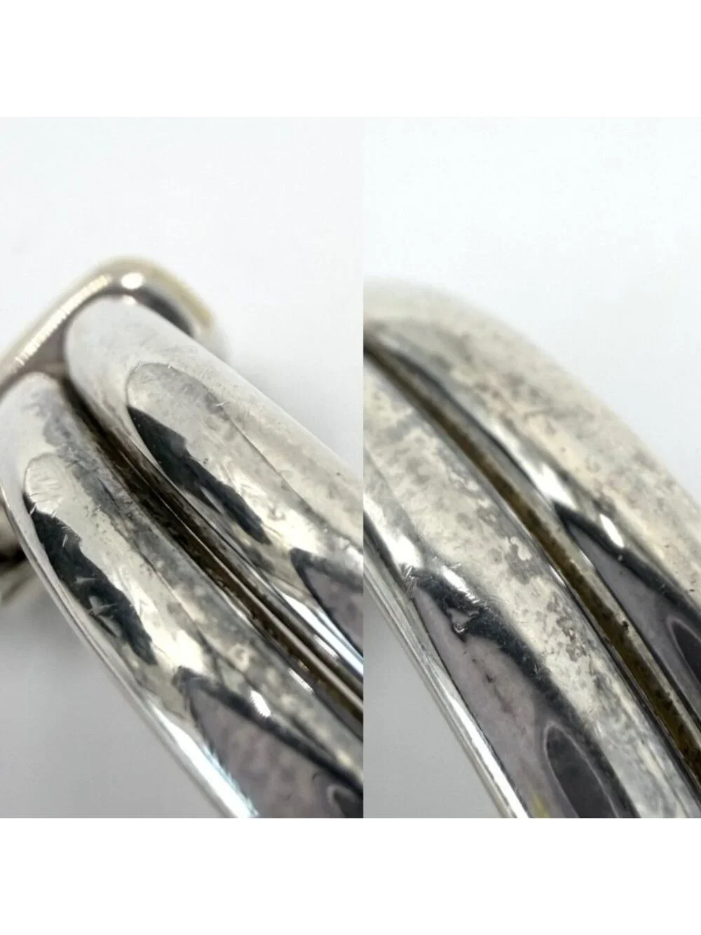 Tiffany & Co Bangle Double Loop Combination Bracelet 18k YG 925 Sterling Silver